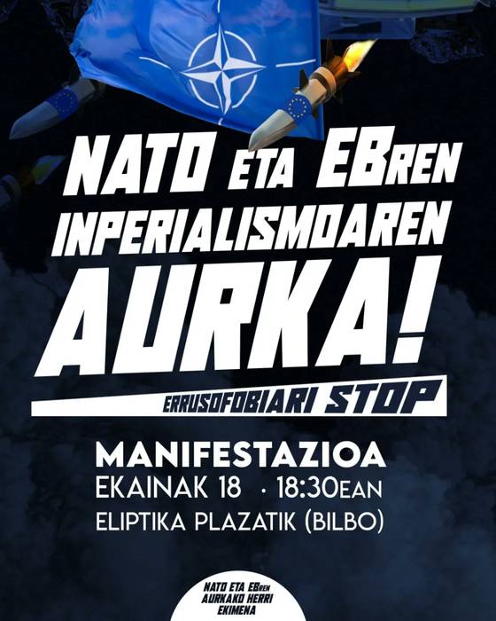 'NATO eta EBren inperialismoaren aurka!'