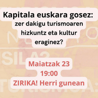 KAPITALA EUSKARA GOSEZ hitzaldia Zirika! Herri Gunean