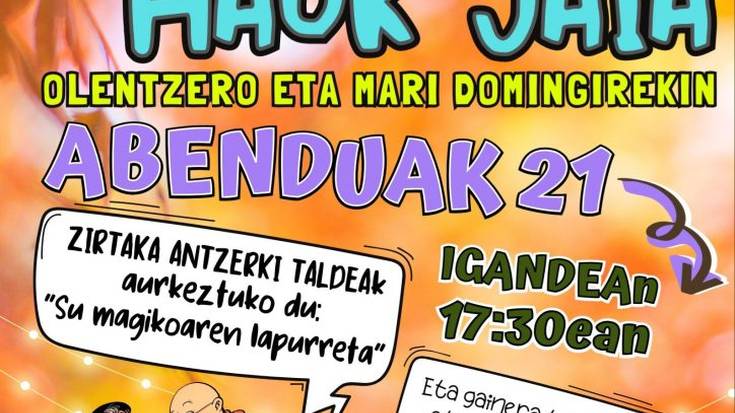 Neguko Haur Jaia Olentzero eta Mari Domingirekin Kafe Antzokian