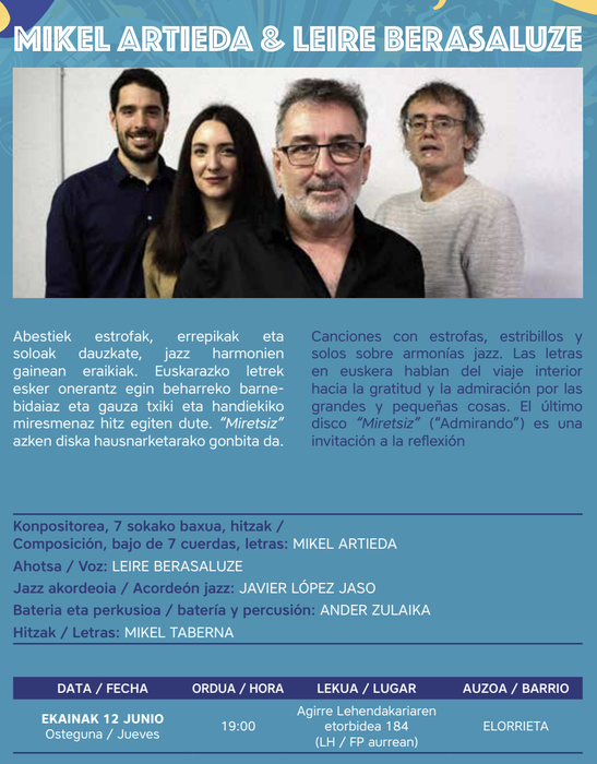 MUSIKAUZO 2025: MIKEL ARTIEDA & LEIRE BERASALUZE Elorrietan