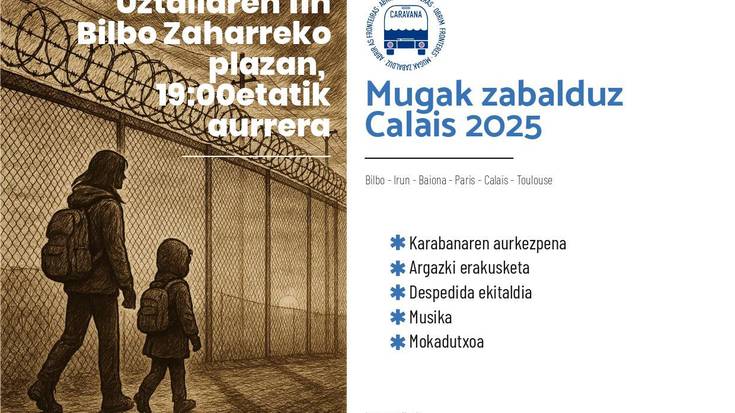 Mugak Zabalduz Karabanak bihar egingo du irteera ekitaldia