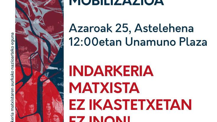 Indarkeria matxista ez ikastetxetan ez inon!