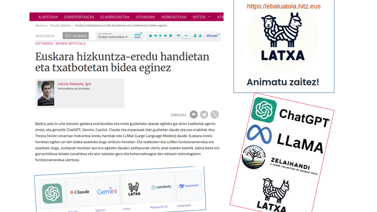 Euskarazko ChatGPT moduko txatbotik? Lagundu sprintean