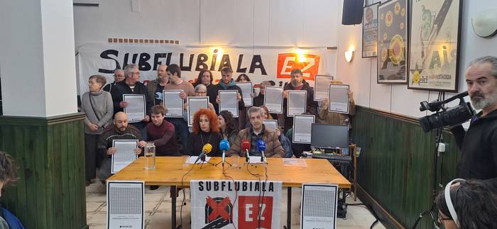 Subflubiala EZ! plataformak Lamiakoko ibaipekoaren aurkako manifestaziora deitu du