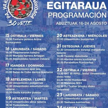 PA.. YA Konpartsaren programazioa