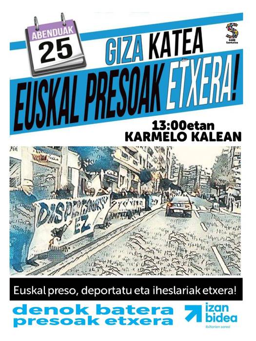 Presoak etxeratzearen aldeko giza katea