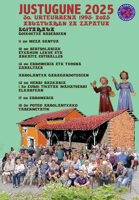 Justugune jaia abuztuaren 2an.  JUSTIBASO-MIKOLETA EGITASMOA