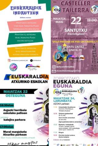 Euskaraldiari amaiera emateko ekitaldiak antolatu dituzte Bilboko lau auzotan