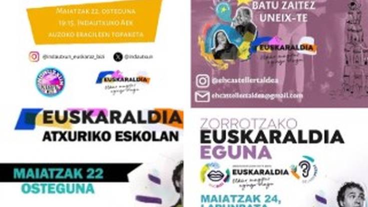 Euskaraldiari amaiera emateko ekitaldiak antolatu dituzte Bilboko lau auzotan