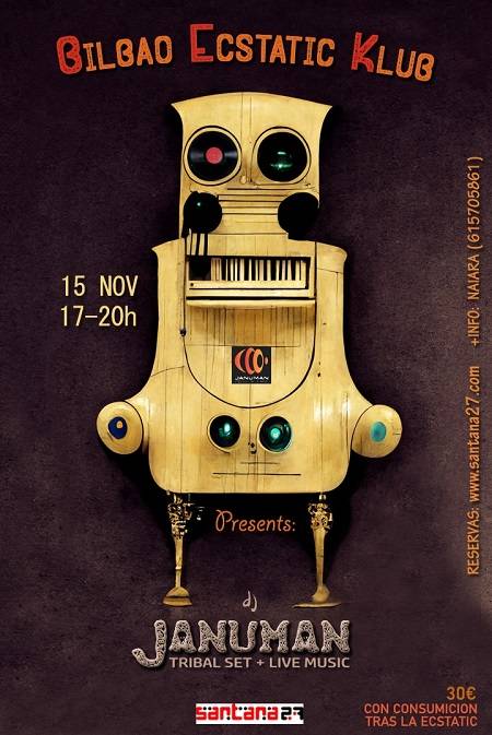 LIVE MUSIC ECSTATIC DANCE Santana27 aretoan (Sala Blue)