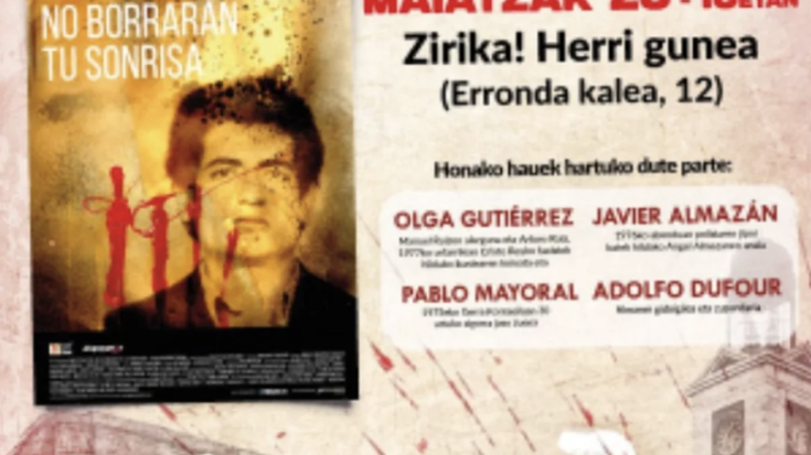 LAS ARMAS NO BORRARÁN TU SONRISA filmaren proiekzioa Zirika! Herri Gunean