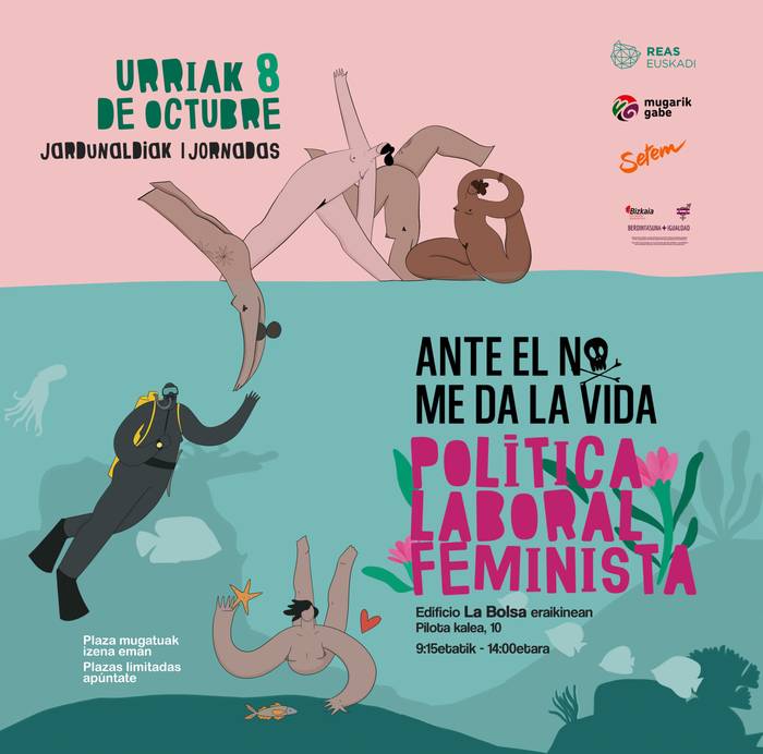 Denera iritsi ezinaren aurrean, lan-politika feminista jardunaldia La Bolsa eraikinean