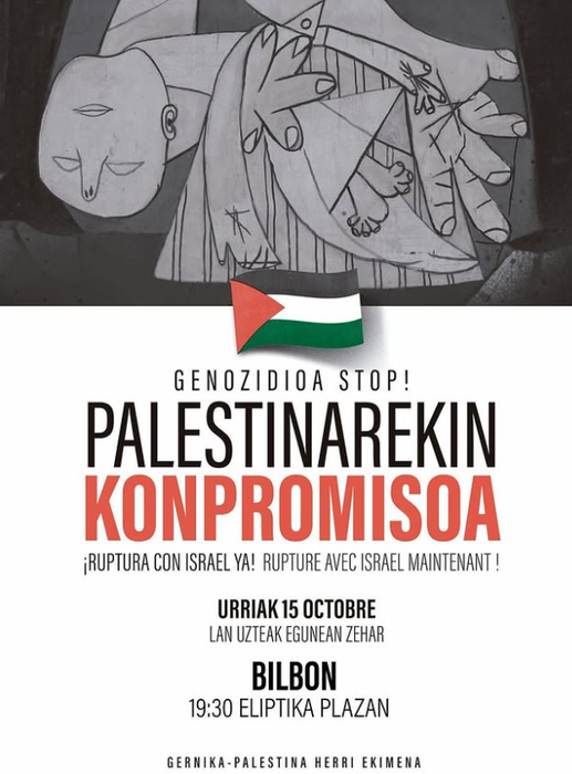 Gernika-Palestinaren arratsaldeko mobilizazioa