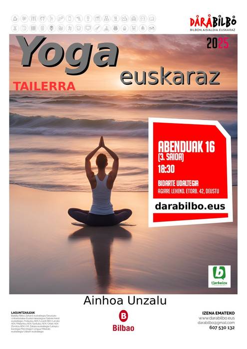 Yoga saioa bihar arratsaldean 18:30etan – Euskaraz!