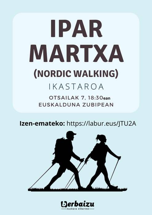 Ipar Martxa (Nordic Walking" ikastaroa