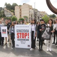 “Europa ez izan konplize, GENOZIDIOA STOP!”; Palestinaren aldeko mobilizazioak hauteskundeen bezperan