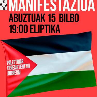 Palestinarekin Elkartasuna plataformak gosearen planifikazioa salatu eta mobilizaziorako deia egin du