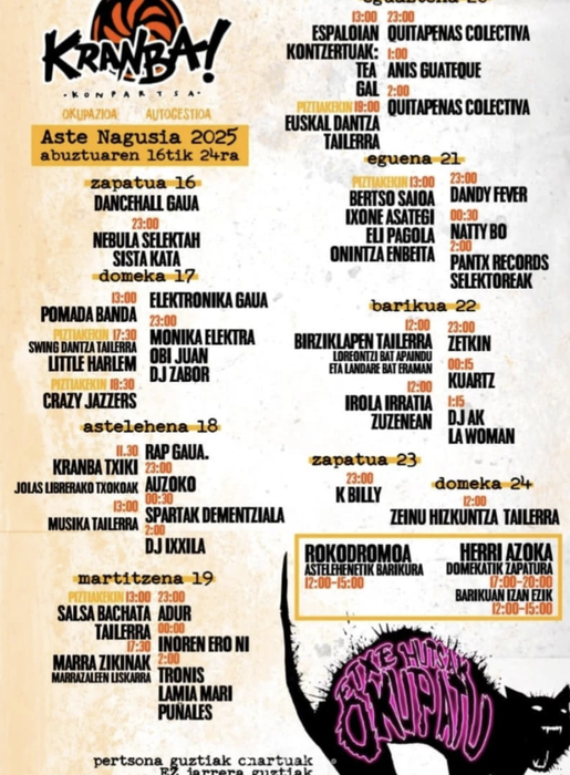 KRANBA! Konpartsaren programazioa
