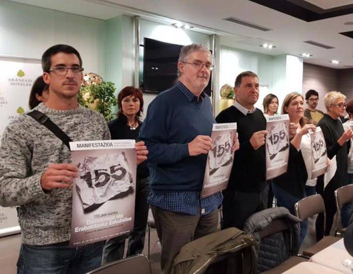 Euskal eragileak 155. artikuluaren ezarpenaren kontra manifestatuko dira