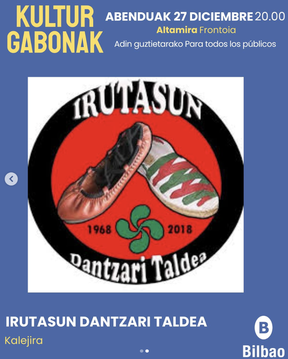 Dantza plazetan gabonetan: IRUTASUN DANTZARI TALDEA Altamirako auzoan