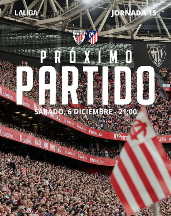 San Mames lehoiez beteko da Ligako 15. Jardunaldian