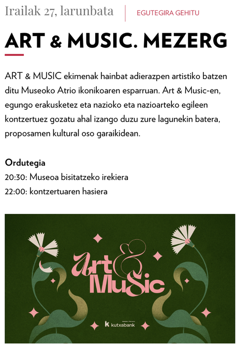 Art & Music. Mezerg Guggenheim Museoan