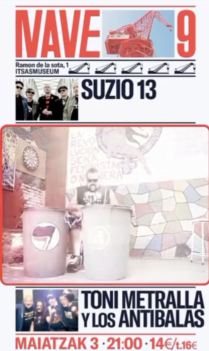 SUZIO13 + TONI METRALLA Y LOS ANTIBALAS Itsasmuseumean