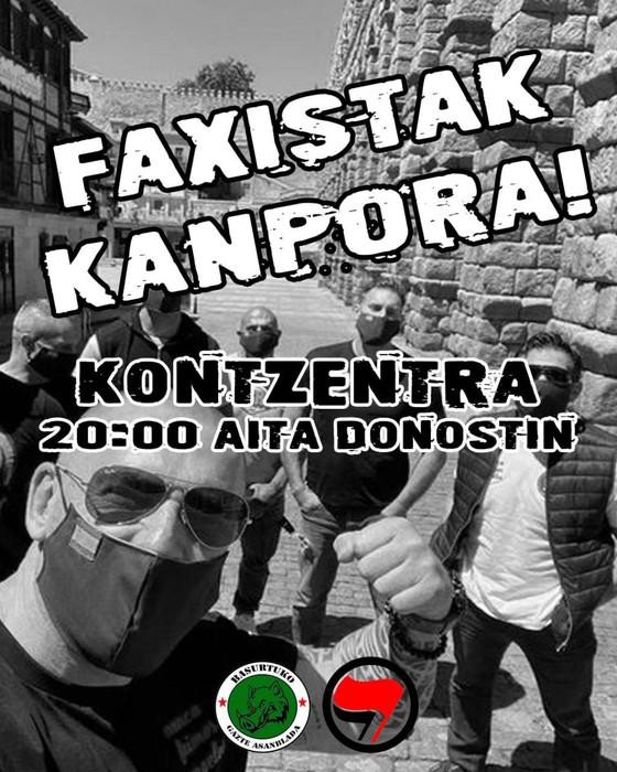 Desokupa taldeak Basurtuko lokal bat hustu duela salatzeko kontzentrazioa deitu dute gaur Aita Donostia plazan
