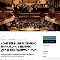 Kontzertuen zuzeneko emanaldia: Berlingo Orkestra Filarmonikoa Guggenheim Museoan