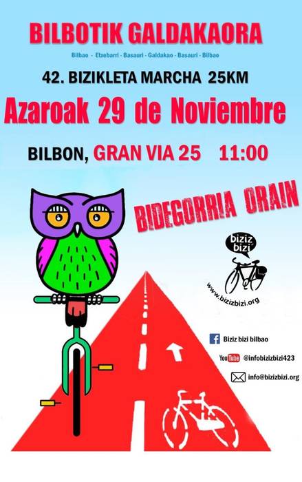 42. Bizikleta martxa: 'Bidegorria Galdakaora orain!'