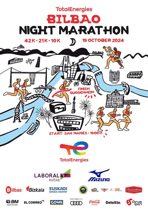 Bilbao Night Marathon urriaren 19an