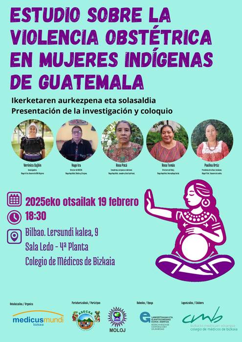 Guatemalako bost lagunek indarkeria obstetrikoaren egoeraren ikerketa aurkeztuko dute