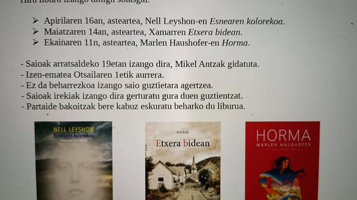 BIRA: Udaberriko literatur solasaldiak