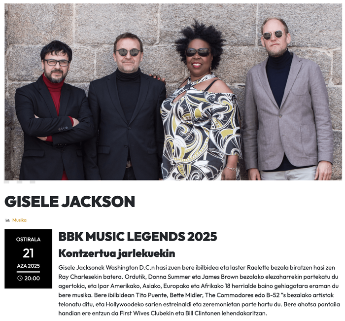 GISELE JACKSON BBK Aretoan
