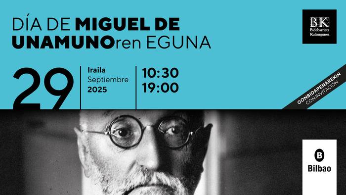 MIGUEL DE UNAMUNOREN JAIOTZAREN URTEURRENA Bidebarrieta Kulturgunean