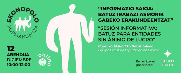 BATUZ irabazi asmorik gabeko erakundeentzat informazio saioa Ekonopolon
