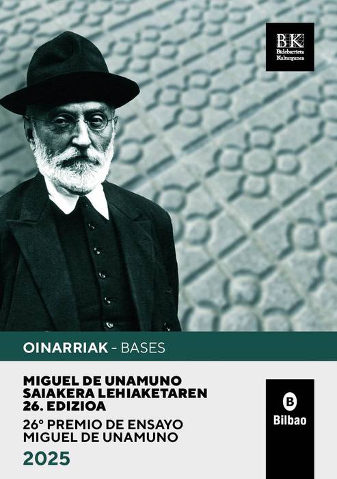 Miguel de Unamuno Saiakera Sariaren 26. edizioa abian da