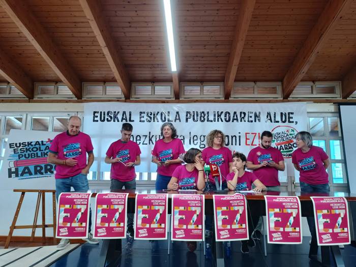 Euskal Hezkuntza Legearen aurreproiektuarekiko desadostasuna adierazteko manifestazioa deitu dute