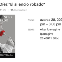 Gorka Díezen “El silencio robado” liburuaren aurkezpena Elkar dendan