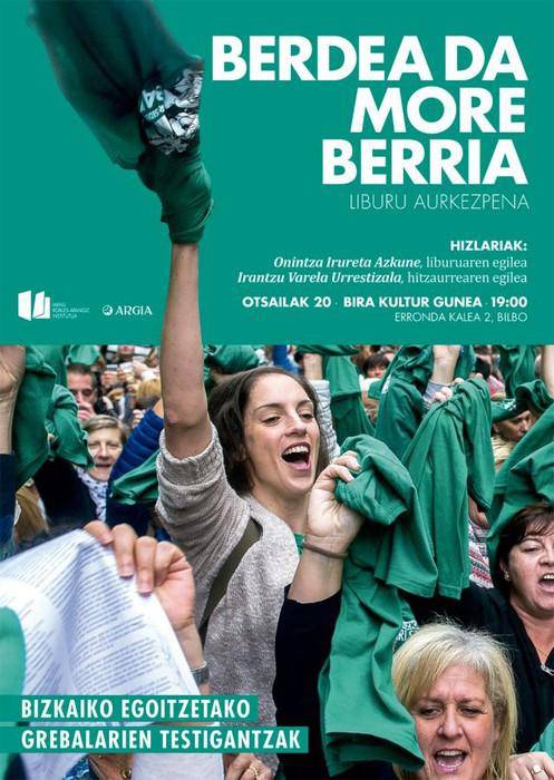 “Berdea da more berria” liburua aurkeztuko du ARGIAk otsailaren 20an