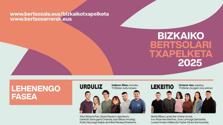 BIZKAIKO BERTSOLARI TXAPELKETA 2025