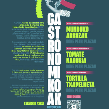 DEUSTUKO JAIAK 2025: Gastronomikoak 🍅🍅🍅