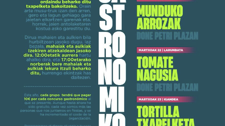 DEUSTUKO JAIAK 2025: Gastronomikoak 🍅🍅🍅