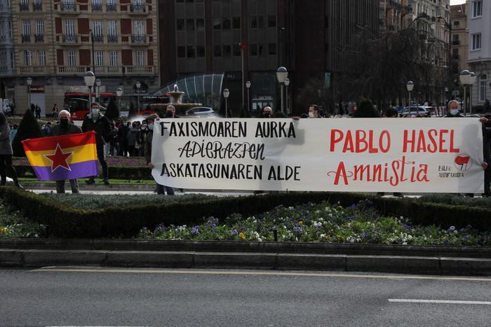 Pablo Haselen aldeko kontzentrazioa burutu dute Bilbon asteburuan