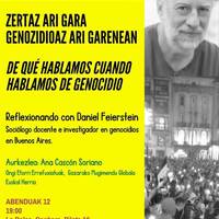 ZERTAZ ARI GARA GENOZIDIOAZ ARI GARENEAN hitzaldia La Bolsan