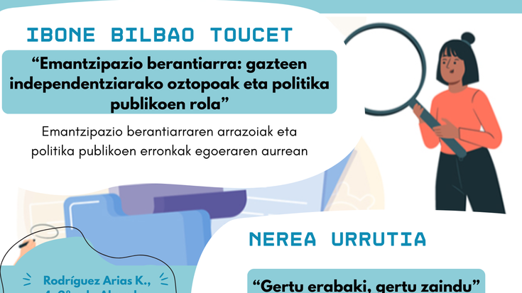 Gazteen erronkei buruzko jardunaldia Bilbon maiatzaren 15ean