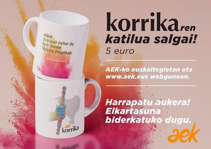 KORRIKAren katilua AEKko euskaltegietan salgai