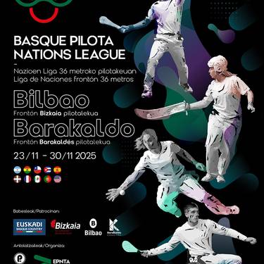 Euskal Pilotaren Nazioen Liga hartuko du Bilbok azaroaren 23tik 30era