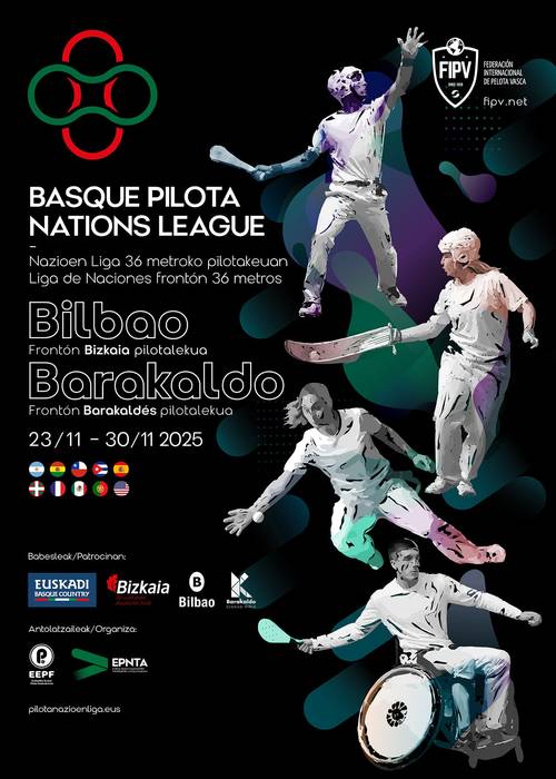Euskal Pilotaren Nazioen Liga hartuko du Bilbok azaroaren 23tik 30era
