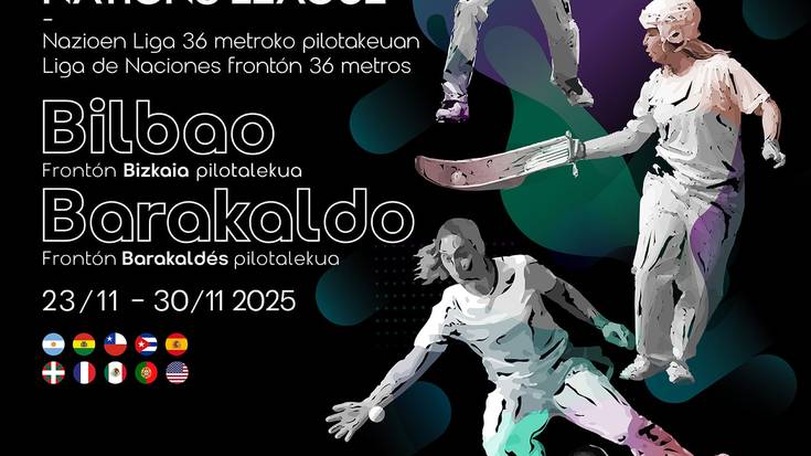 Euskal Pilotaren Nazioen Liga hartuko du Bilbok azaroaren 23tik 30era